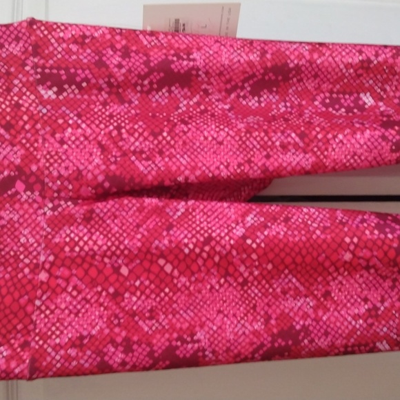 Emily HSU designs pink pattern leggings sz Large New - Picture 4 of 17